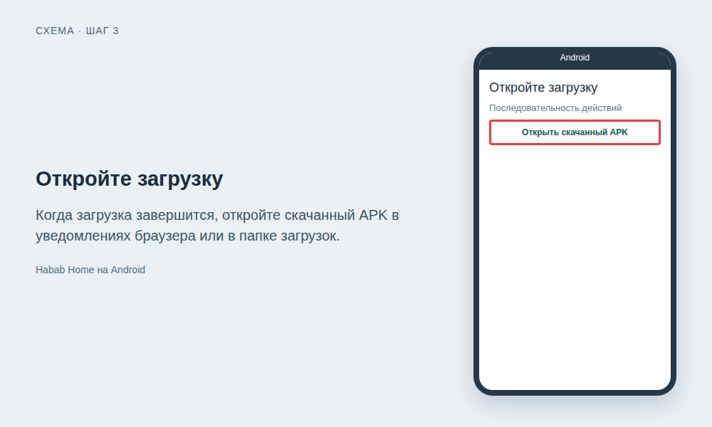 Схема: Откройте загрузку