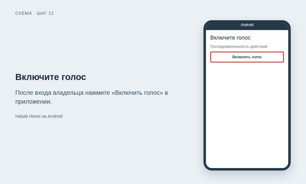 Схема: Включите голос